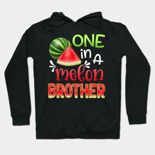 One In A Melon Watermelon brother T-shirt For Father_s Day Hoodie